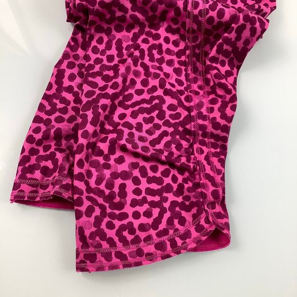 Lululemon Run Top Speed Crop Ace Spot Jewelled Magenta Leggings SZ 8 EUC - Picture 10 of 10